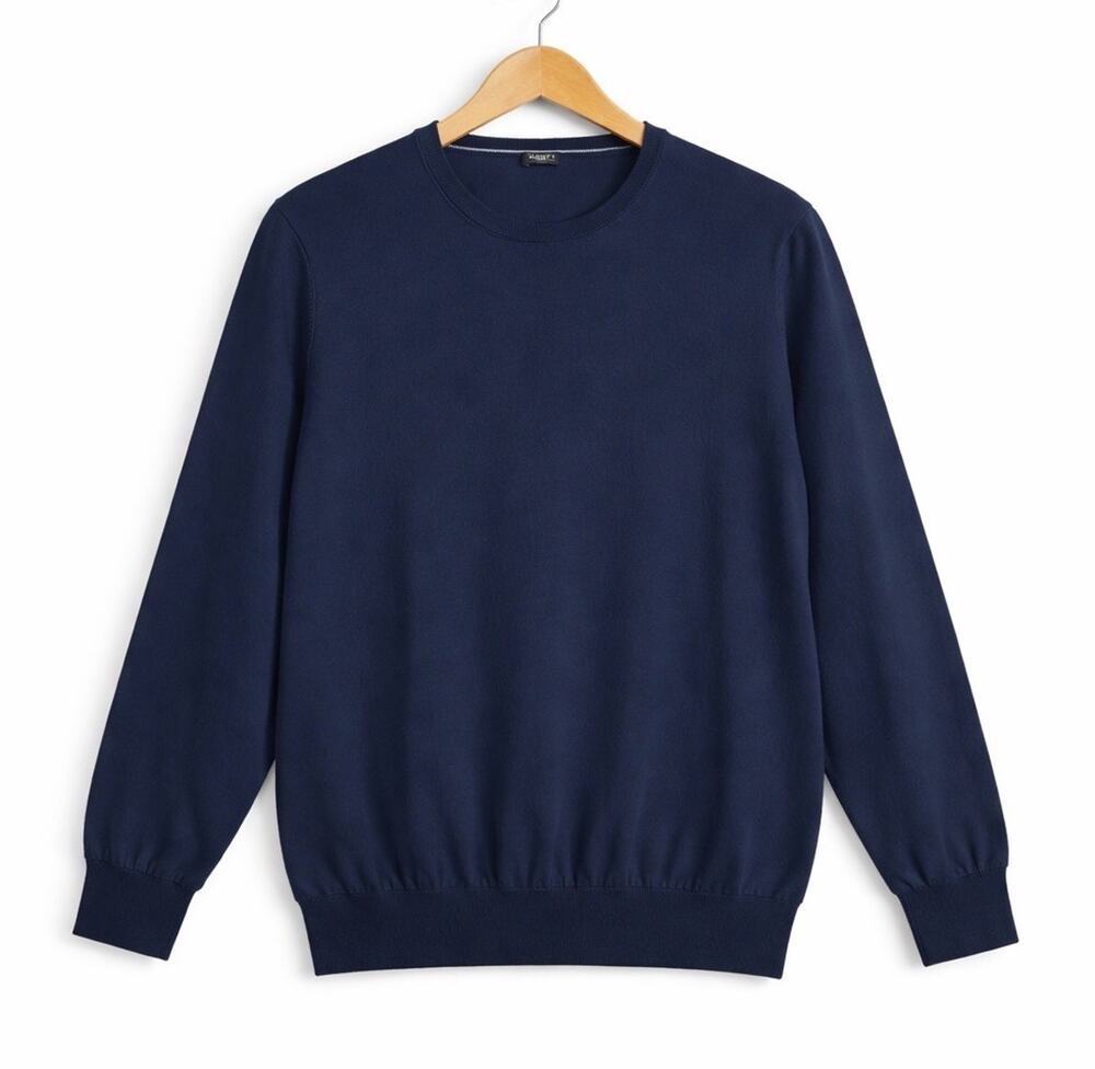 Faherty‎ Sweater Mens XXL Navy Blue Reserve Crewneck Cotton Blend Pullover